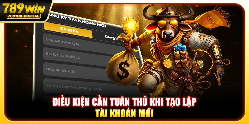 Điều kiện cần tuân thủ khi tạo lập tài khoản mới
