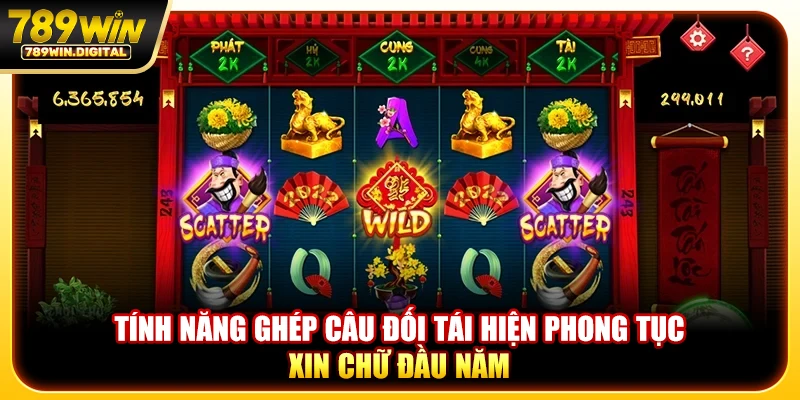 Tính năng ghép câu đối tái hiện phong tục xin chữ đầu năm